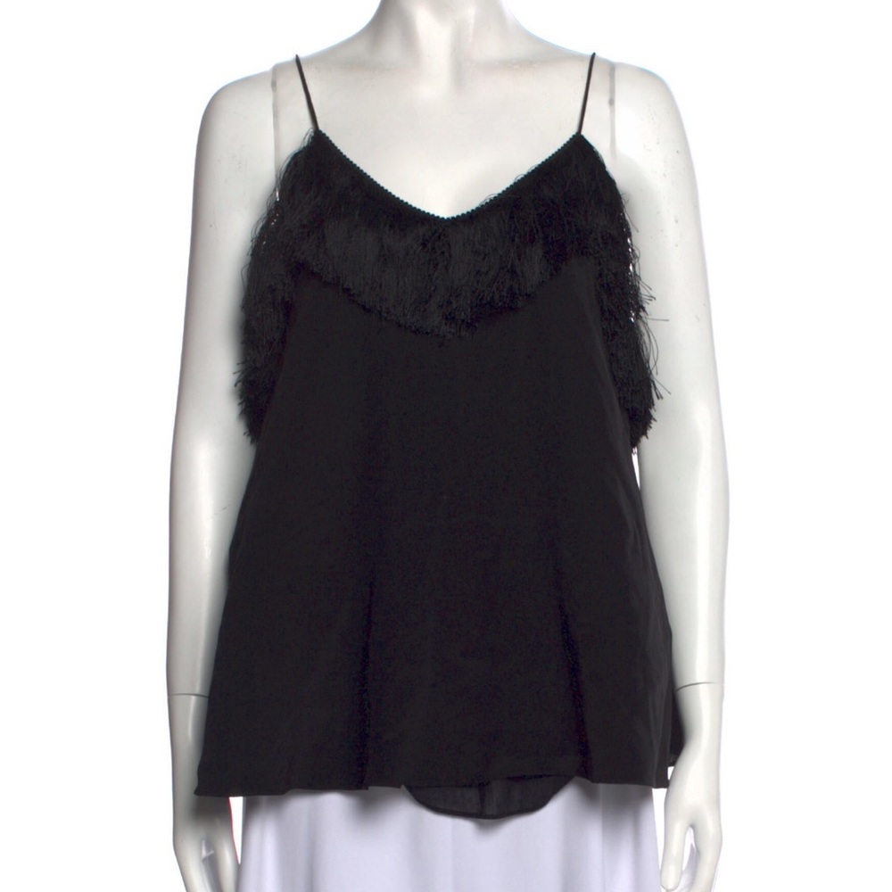 10 Crosby Derek Lam Silk Fringe Tank Top
